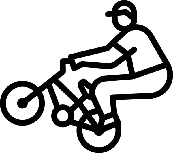 Bmx Bicicleta Icono Del Ciclismo — Vector de stock