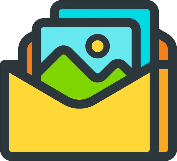 Ikona Dopisu Mailové Obálky Vyplněném Stylu — Stockový vektor