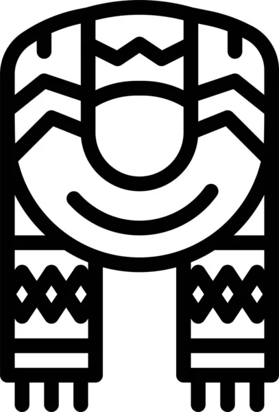 Schal Winter Schals Symbol — Stockvektor