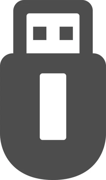 Icona Memory Stick Drive Stile Solid — Vettoriale Stock