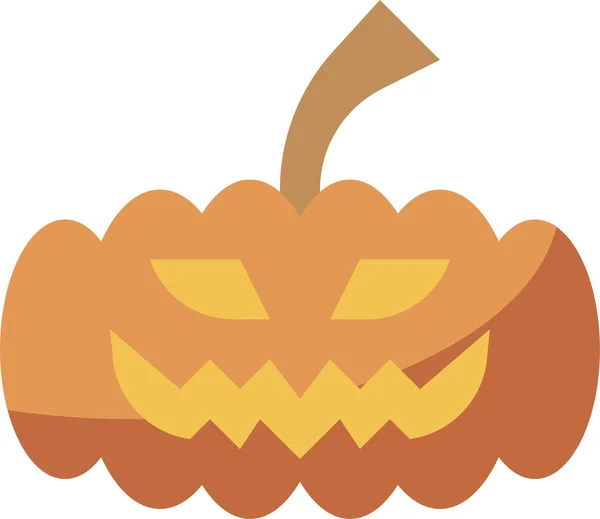 Peur Halloween Horreur Icône Dans Style Plat — Image vectorielle