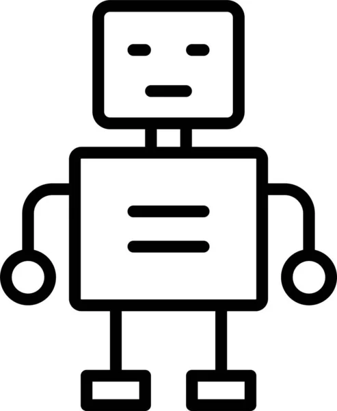 Robot Géptudomány Ikon — Stock Vector