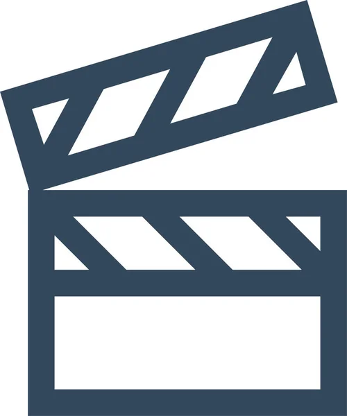 Película Cine Clapperboard Icono Estilo Esquema — Vector de stock