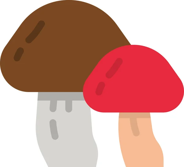 Mushroom Fungi Muscaria Icon Thanksgiving Category — Stock Vector