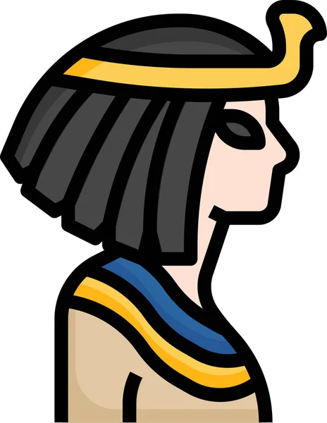 クレオパトラ女王エジプトのアイコン — ストックベクタ