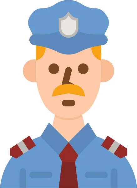 Police Policeman Guard Icon — стоковый вектор