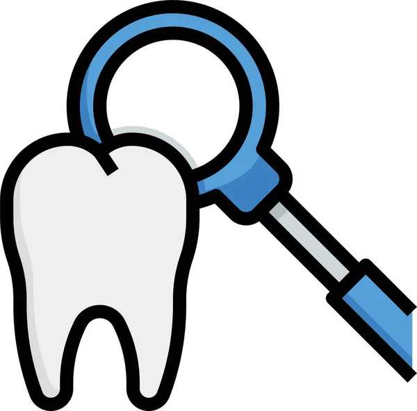 Spiegeltand Gezondheidszorg Icoon — Stockvector