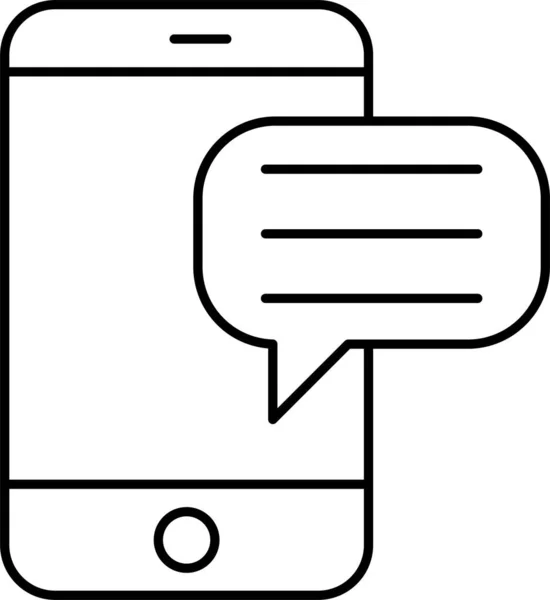 Bubble Text Mobile Icon — Stock Vector