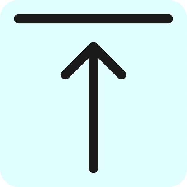 Obere Vertikale Ausrichtung Des Symbols Stil Mit Gefüllten Umrissen — Stockvektor