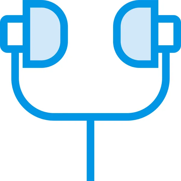 Écouteurs Bluetooth Icône Des Écouteurs Dans Style Contour Rempli — Image vectorielle