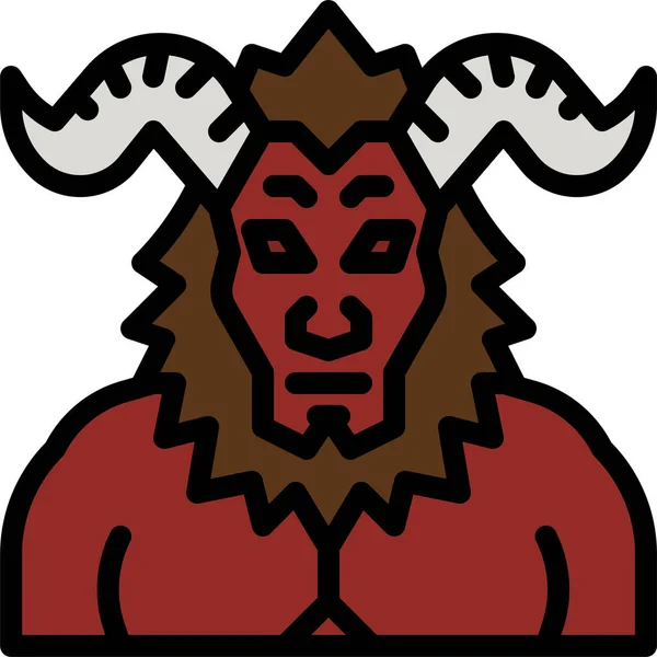 Икона Дьявольской Мифологии Категории Хэллоуин — стоковый вектор