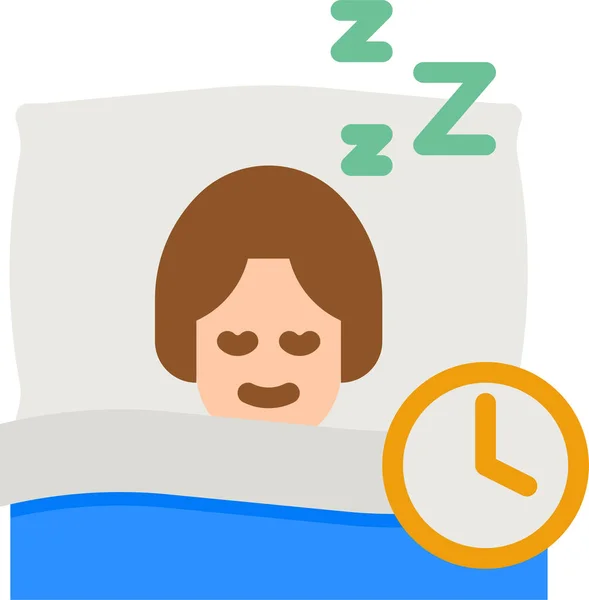 Sleep Time Bed Icon — Stock Vector