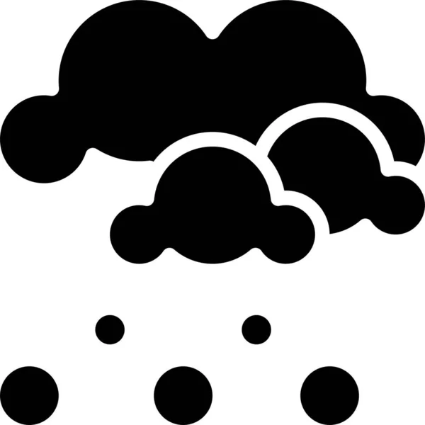 天気カテゴリの曇り気象自然アイコン — ストックベクタ