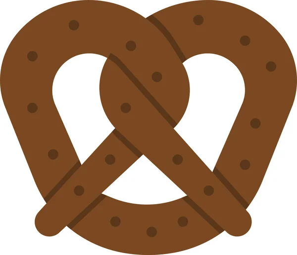 Pretzel Sugar Pastry Icon — Stock Vector