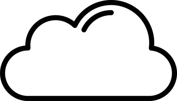 Значок Прогнозу Погоди Хмари Стилі Контур — стоковий вектор