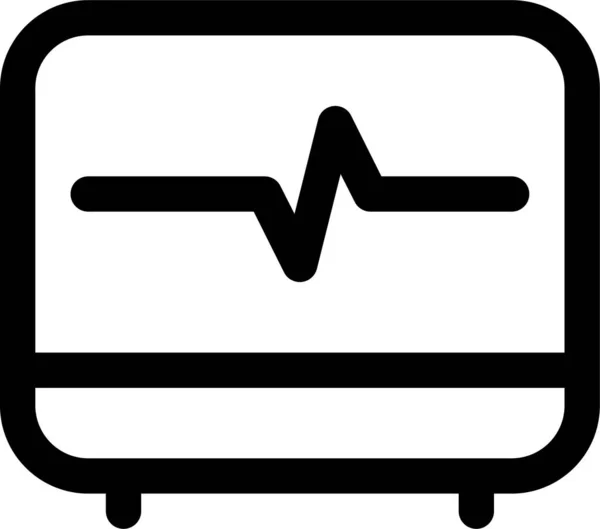 Cardio Cardiógrafo Ecg Ícone — Vetor de Stock