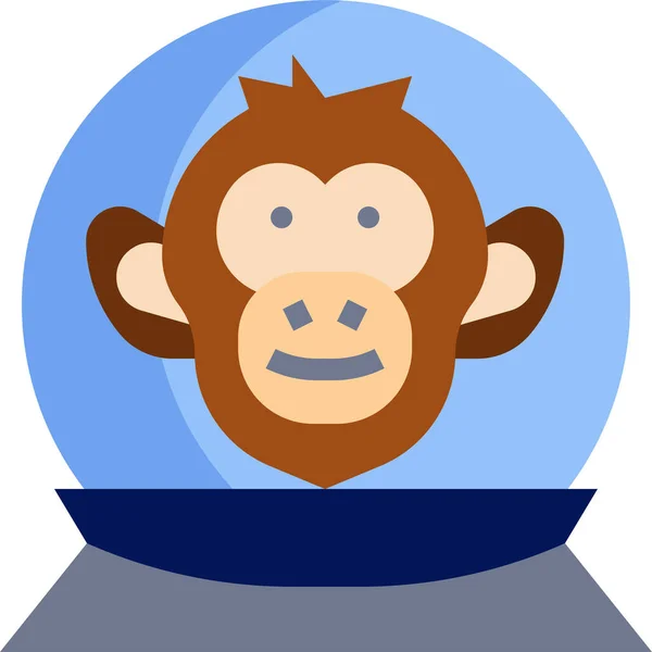 Ikona Małpy Skafander Kosmiczny — Wektor stockowy