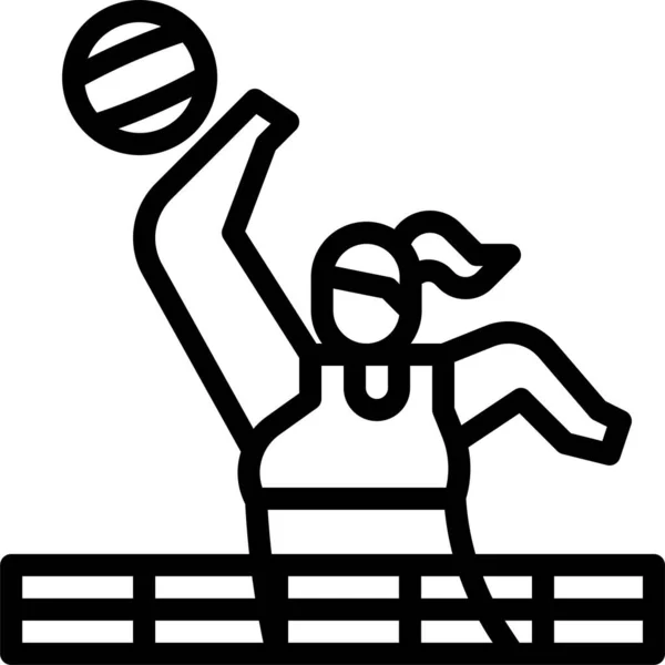 Ícone Equipamento Desportivo Voleibol — Vetor de Stock