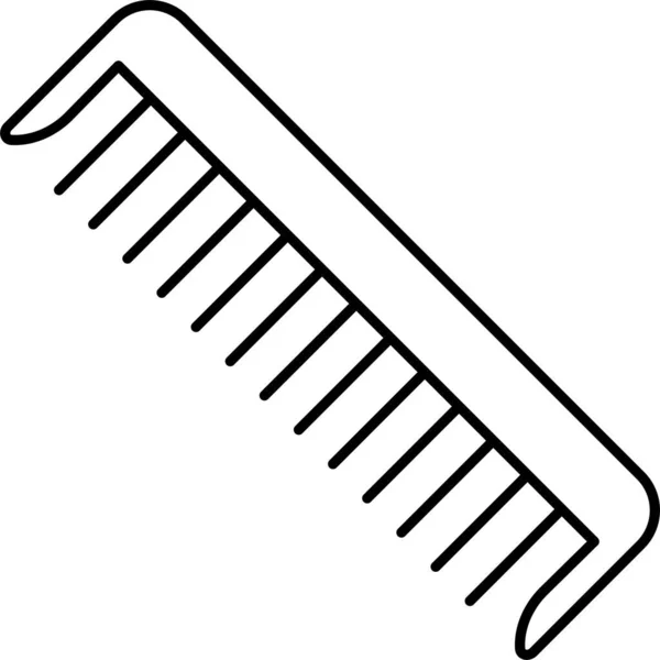 Ikona Piękna Grzebień Włosy — Wektor stockowy