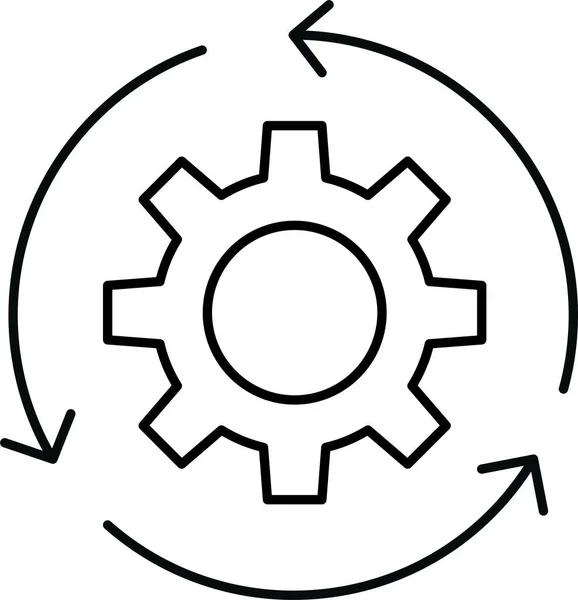 Configureer Tandwielvoorkeurpictogram — Stockvector