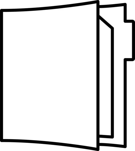 Піктограма Обкладинки Буклету Стилі Контурів — стоковий вектор