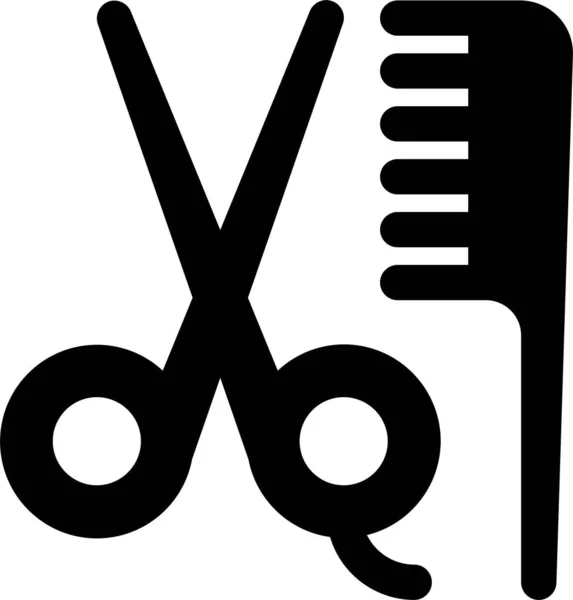 Ножиці Гребінці Значок Перукаря — стоковий вектор