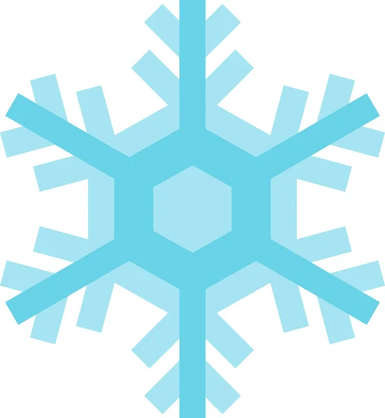 Eisschnee Schneeflocke Ikone Flachen Stil — Stockvektor