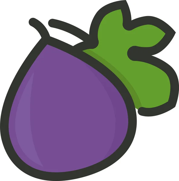 Ikona Owoców Figowych Stylu Wypełnionym — Wektor stockowy