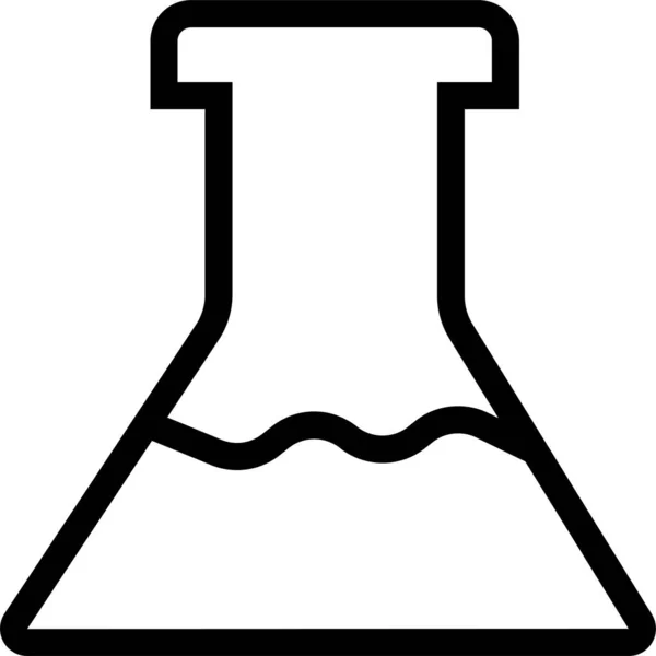 Experiment Flask Lab Icon Outline Style — Stock Vector