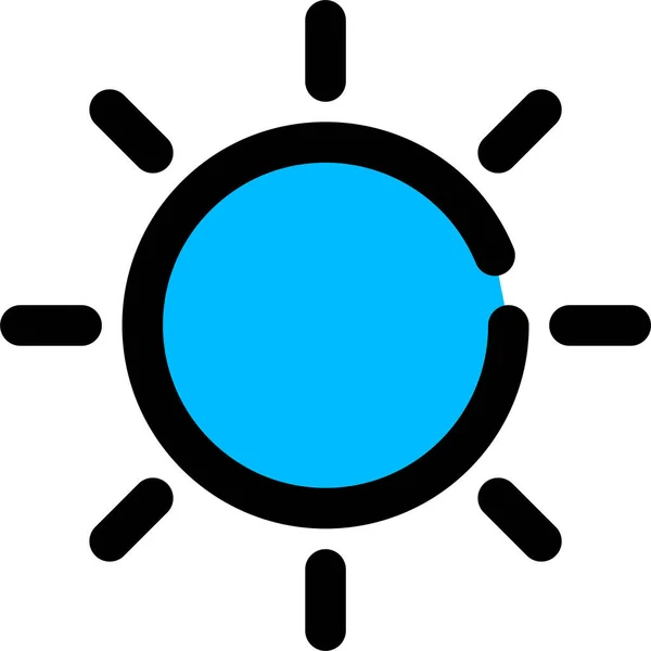 Heiße Sonne Sonniges Symbol Ausgefülltem Outline Stil — Stockvektor