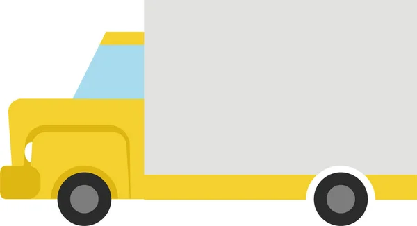 Παράδοση Φορτηγό Παράδοση Ναυτιλία Εικονίδιο Φορτηγό Επίπεδη Στυλ — Διανυσματικό Αρχείο