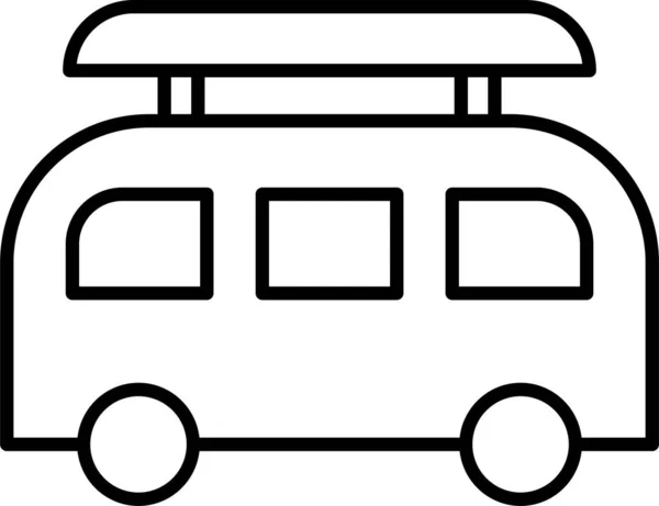 Bus Véhicule Icône Voyage — Image vectorielle