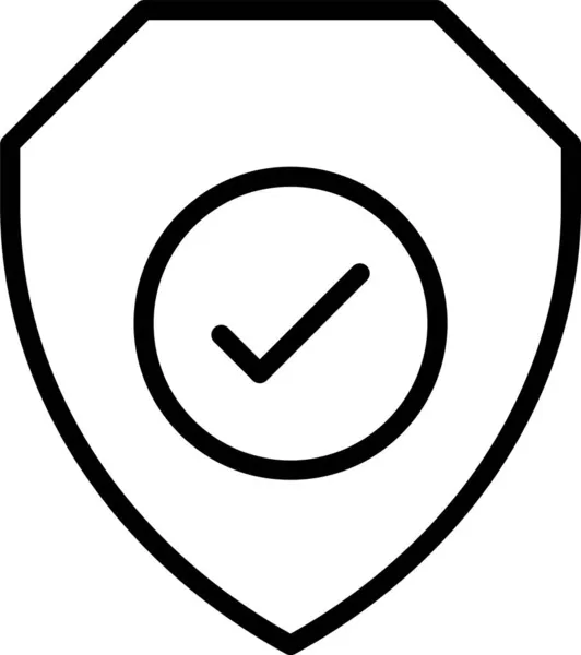 Protection Shield Secure Icon — Stock Vector