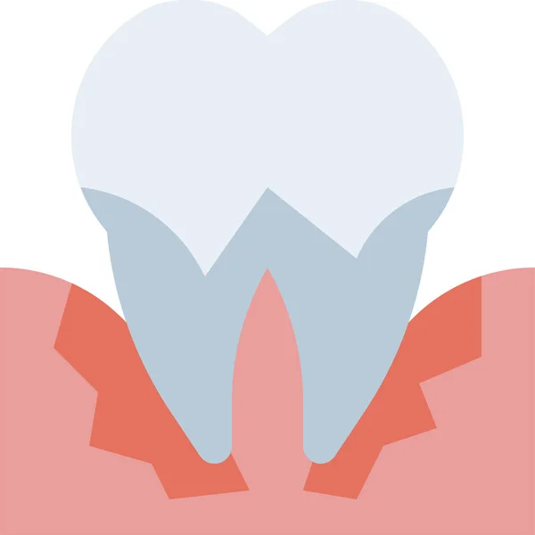 Icono Dentista Dental Transparente Estilo Plano — Vector de stock