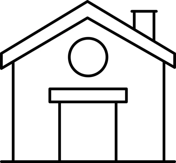 Maison Bâtiment Maison Icône — Image vectorielle