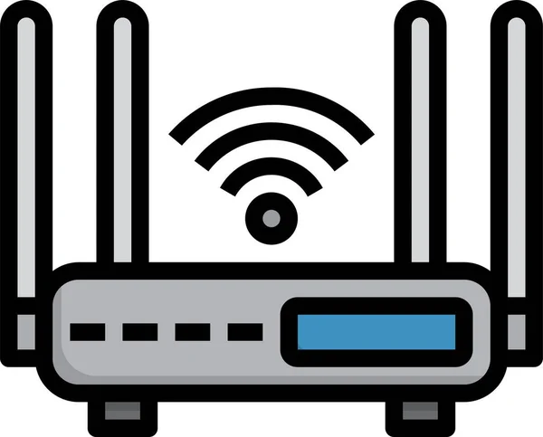 Router Dispositivos Icono Electrónica — Vector de stock