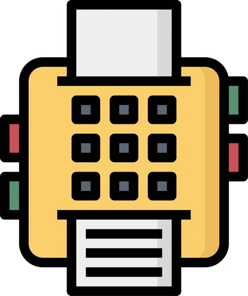 Oproep Fax Materiaal Pictogram Gevulde Outline Stijl — Stockvector