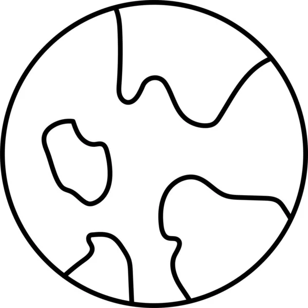 Ikona Globalnej Planety Ziemi — Wektor stockowy