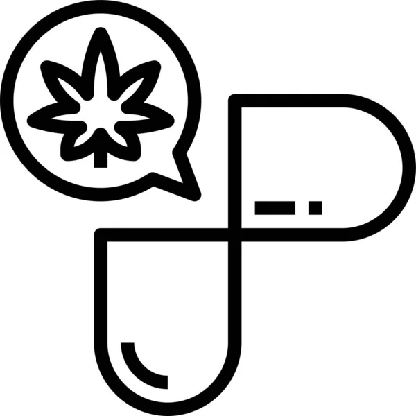 Cápsula Cannabis Drogas Icono — Archivo Imágenes Vectoriales