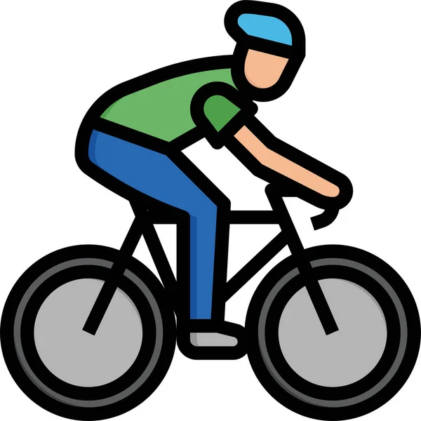 Exercising Cycling Bicycle Icon — Stock Vector
