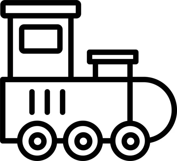 Icona Del Treno Ferroviario Motore — Vettoriale Stock
