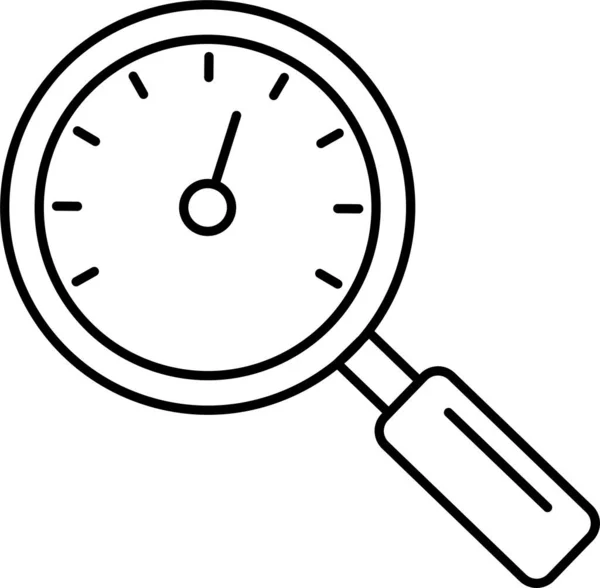 Trouver Icône Loupe Verre Dans Style Contour — Image vectorielle