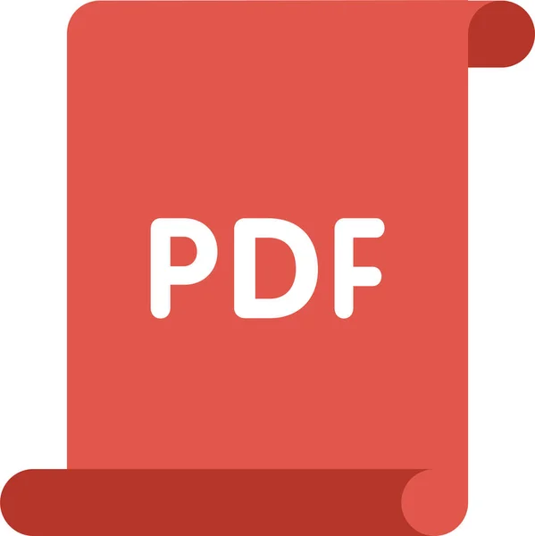 Pdf Dokument Adobe Ikona Płaskim Stylu — Wektor stockowy