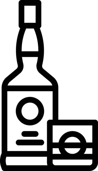 ウイスキーアルコールボトルのアイコン — ストックベクタ