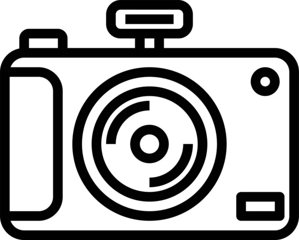 Camera Camping Foto Pictogram — Stockvector