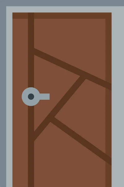 Puertas Interiores Icono Francés — Vector de stock