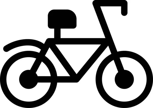 Auto Cycle Icône Publique Dans Style Solide — Image vectorielle