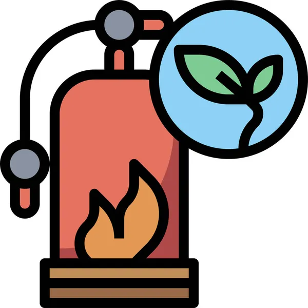 Emergency Extinguisher Fire Icon Filled Outline Style — Stock Vector