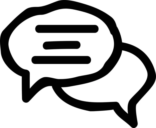 Bubble Chat Komentarz Ikona Stylu Ręcznie Rysowane — Wektor stockowy