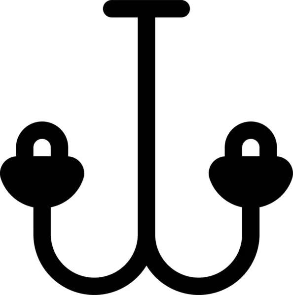 Kronleuchter Lampe Ornament Symbol — Stockvektor